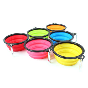 Collapsible Pet Silicone Bowl Outdoor Folding Dog Bowl