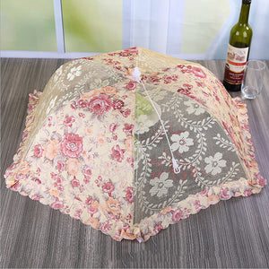 Foldable Kitchen Food Cover Tent Umbrella Outdoor Camp Cake Cover Lace Mesh Net